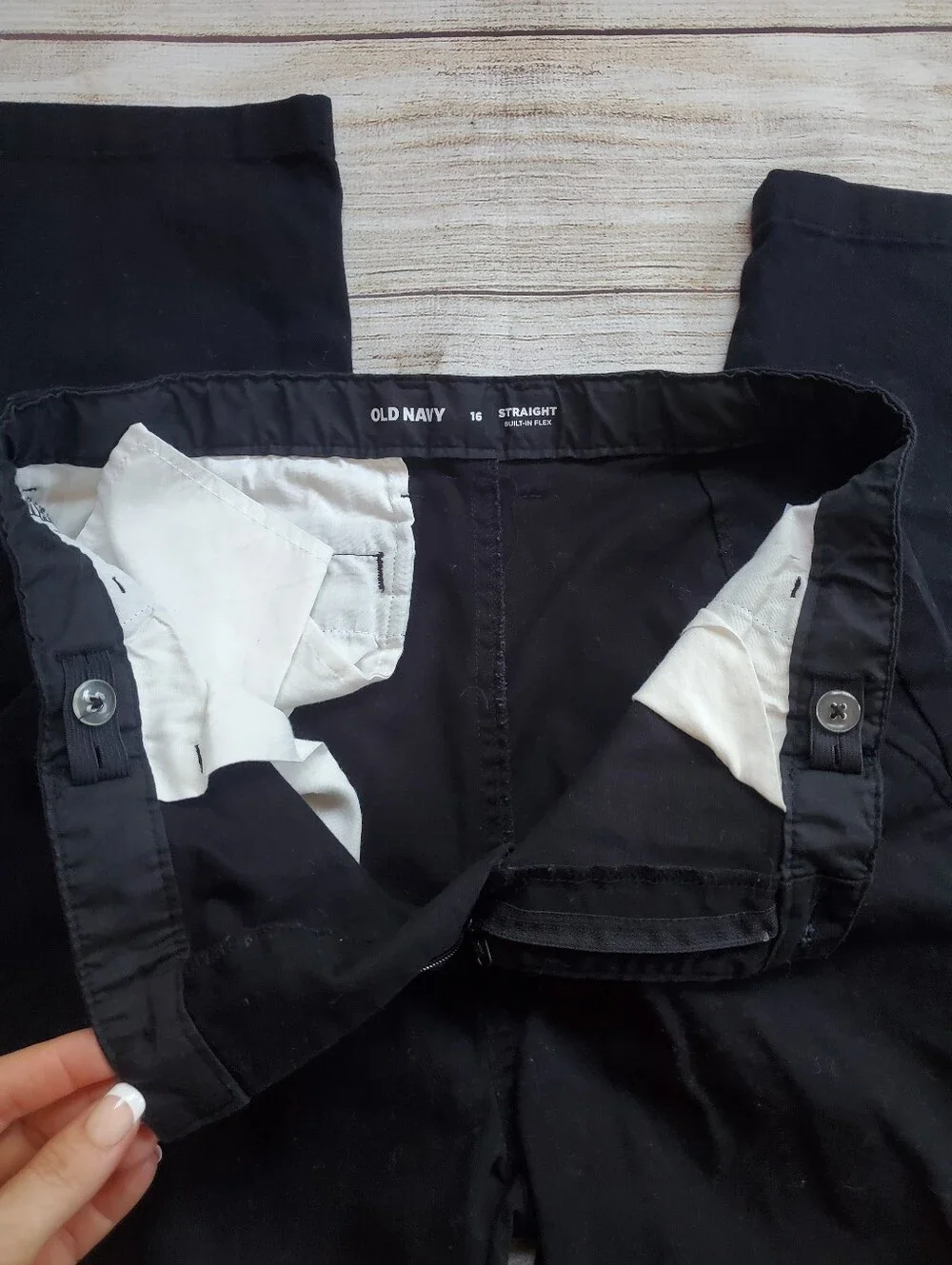 5/$20🌟Old Navy Black Straight Fit Chinos